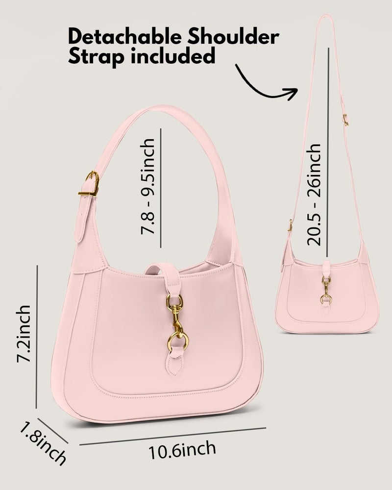 Apryl Shoulder Bag for Women - Small Shoulder Purses - Top Handle Structured Handbags - Adjustable Strap Vegan Leather - Image 5